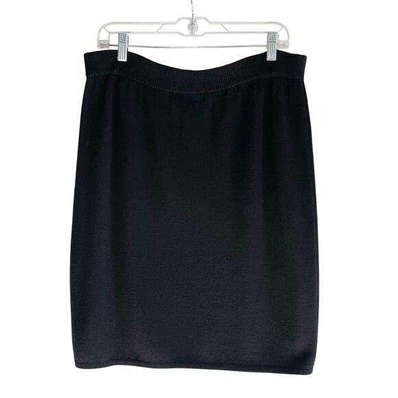 St. John Women’s Black Santana Knit A-Line Skirt - Picture 1 of 6